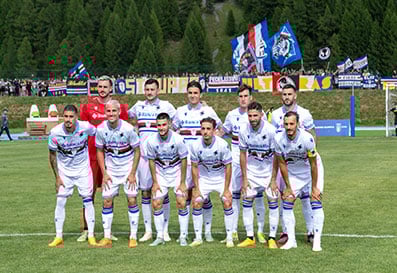 Livigno: la Sampdoria si presenta in Piazza del Comune